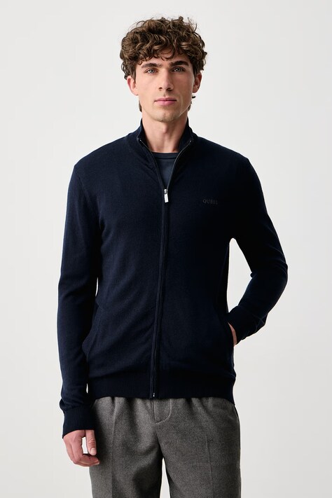 Guess Sweter rozpinany męski MAGNUS granatowy M6YR08 Z0913