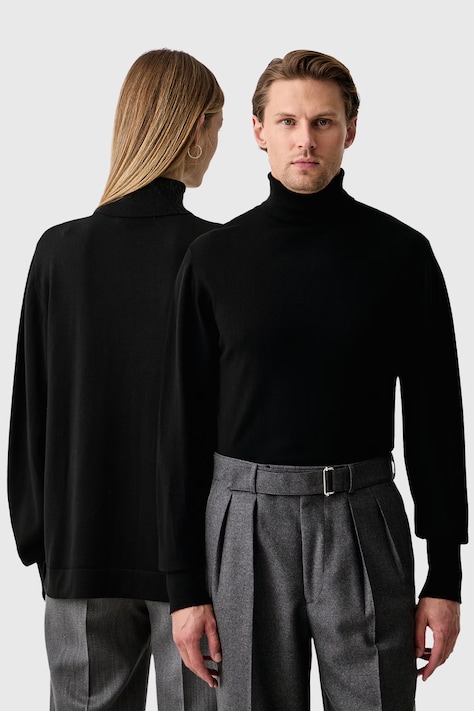 Officine Generale Dolcevita in lana merino NINA nera DLCXKNT308