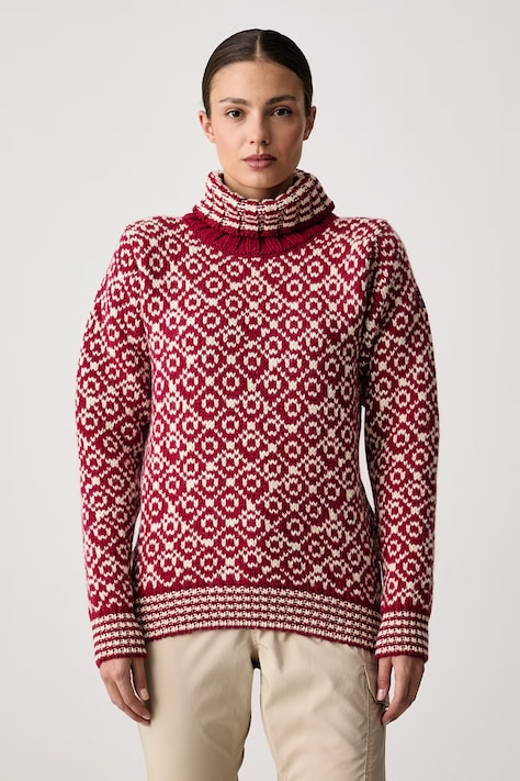 Devold Golf wełniany Svalbard Wool czerwony PDTC.396.390.A