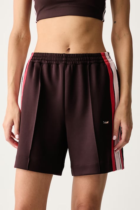 P.E Nation Szorty sportowe damskie brązowe high waist 263S072