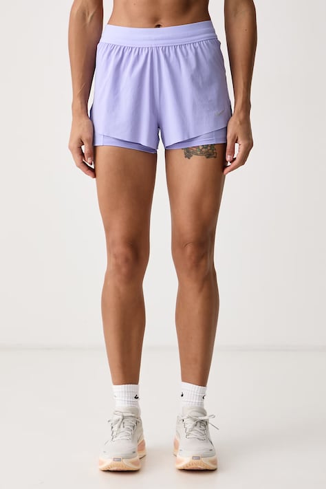 Nike Szorty sportowe damskie Swift Dri-FIT 2in1 fioletowe high waist HJ5376.580