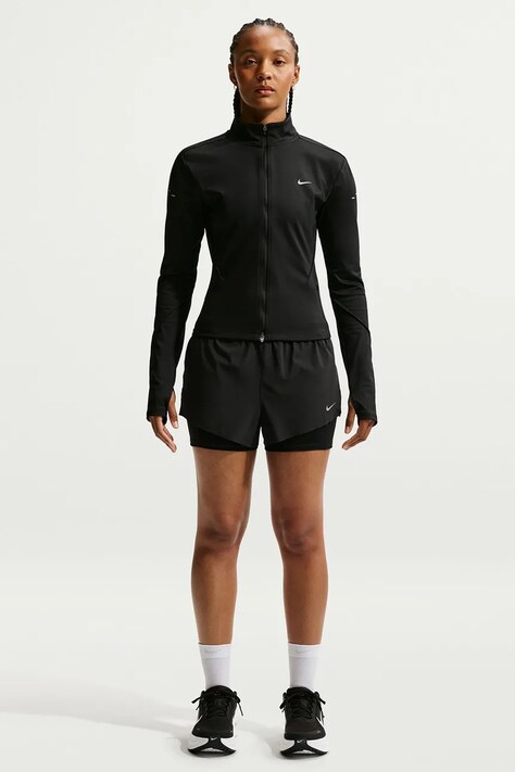Nike Σορτς αθλητικά Γυναικεία Swift Dri-FIT 2in1 μαύρα ψηλά HJ5376.010