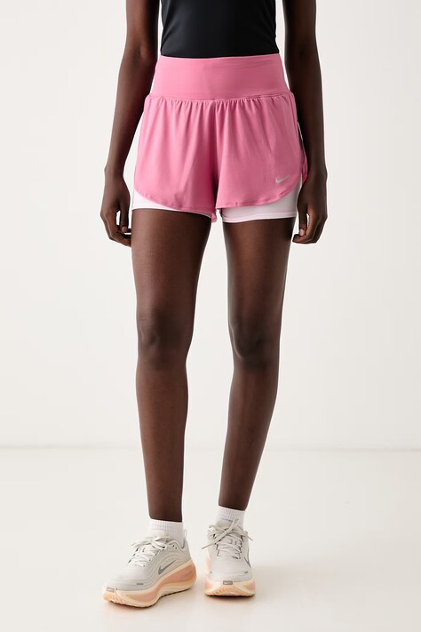 Nike Sportske kratke hlače za žene Tempo Flow 2in1 roze srednje visoki struk IF7518.641