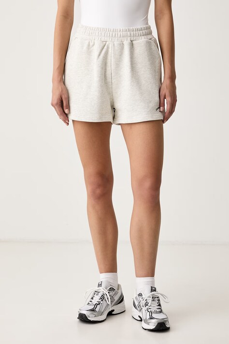 Le Privé Szorty damskie bawełniane VARSITY SHORTS szare regular waist LP00701