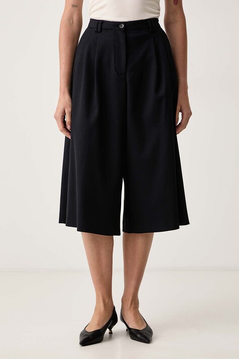 Seventy Venezia Bermudy damskie granatowe high waist BA0157_220745