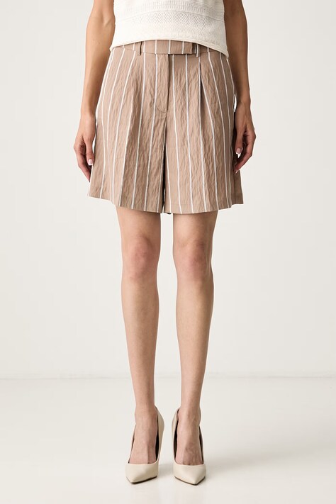 Morgan szorty damskie z modalem brązowe high waist SHELO.F