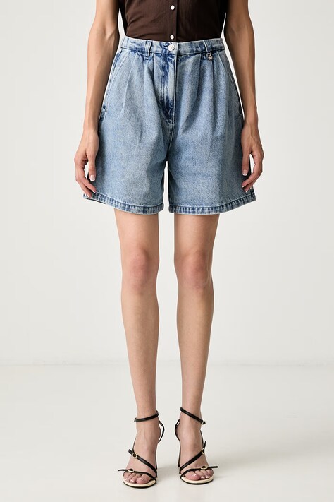 Morgan szorty damskie jeansowe niebieskie high waist SHAPLI