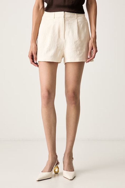 Morgan szorty damskie beżowe high waist SHALM.F