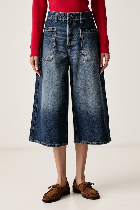 United Colors of Benetton Šortky dámské modré high waist 46C6D902W