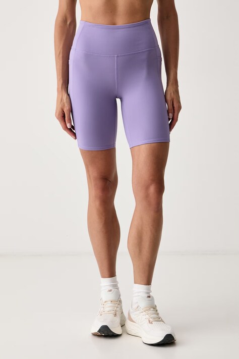 Skechers szorty sportowe damskie GOFLEX fioletowe high waist W2SH40