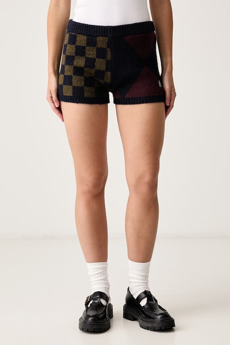 Vans Šortky dámske s vlnou x PRINGLE viacfarebné regular waist VN0011ZD27F1