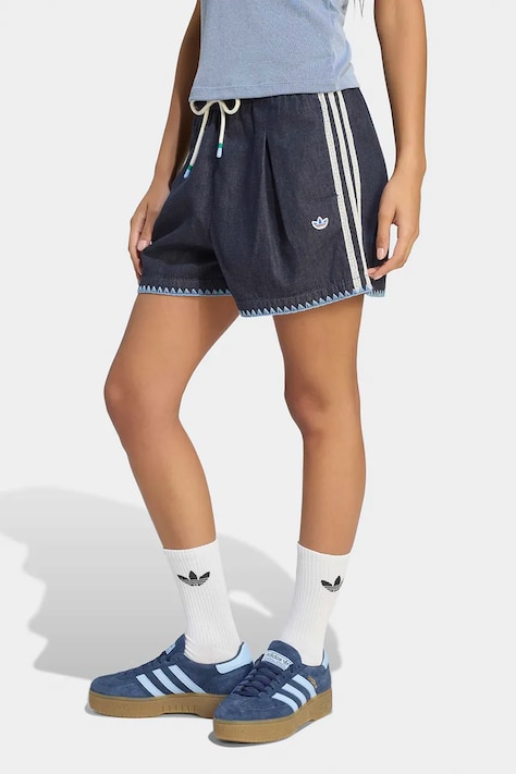 adidas Originals Szorty damskie jeansowe Resort granatowe high waist KX0747