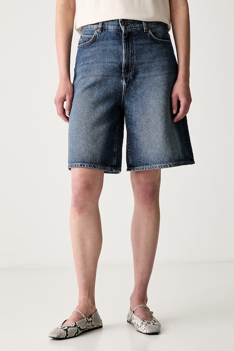 Weekend Max Mara szorty damskie jeansowe WKDDONNOLA niebieskie high waist 2625146021600