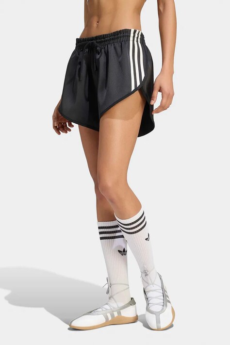 adidas Originals Cutline pantaloni scurți de trening pentru femei negri high waist KR9603