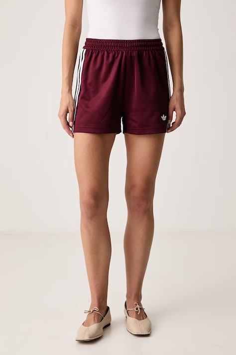 adidas Originals Teplákové šortky dámske s bavlnou Lace Injection burgundské high waist LG4268