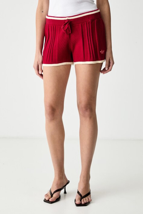adidas Originals Šortky dámske Cable Knit červené KT1866