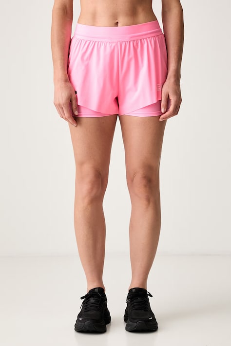 EA7 Emporio Armani szorty sportowe damskie różowe regular waist AF21681.7W001350
