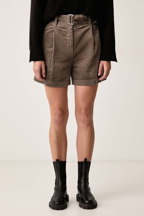 Marc O'Polo Šortky dámske menčestrové hnedé high waist 5000012083