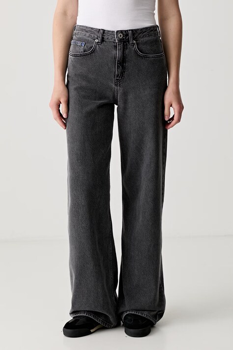 Karl Lagerfeld Jeans jeansy relaxed fit damskie szare B3W10103