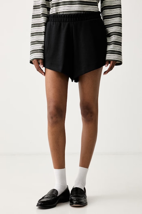 adidas Originals σορτς επίσημα γυναικεία μαύρα ψηλά KY9231