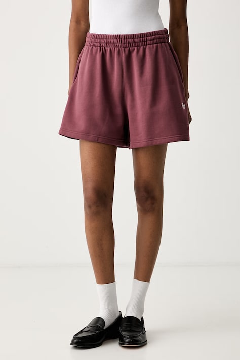 adidas Originals σορτς επίσημα γυναικεία με βαμβάκι Essentials ροζ ψηλή KT2313
