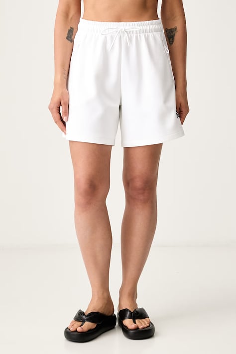 adidas pantaloni scurți pentru femei Z.N.E albi high waist KF6353
