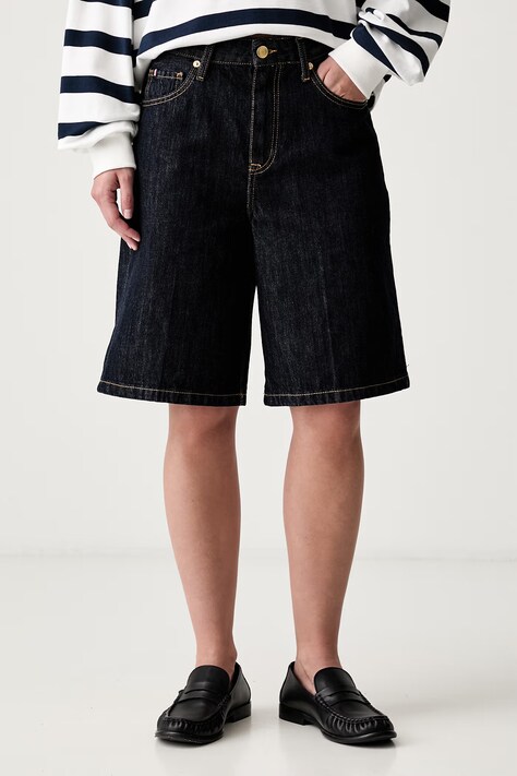 Tommy Hilfiger šortky dámské námořnické modré high waist WW0WW49973