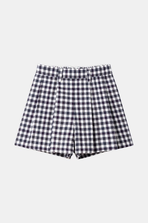 Sergent Major Szorty dziecięce bawełniane granatowe high waist 26H2PF41SHO
