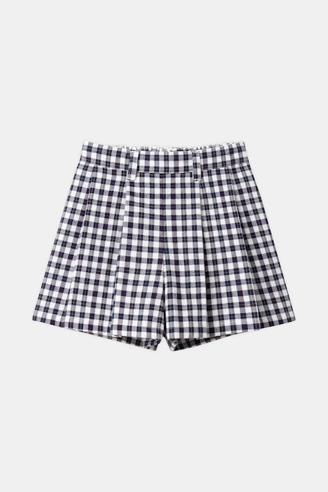 Sergent Major Szorty dziecięce bawełniane granatowe high waist 26H2PF41SHO