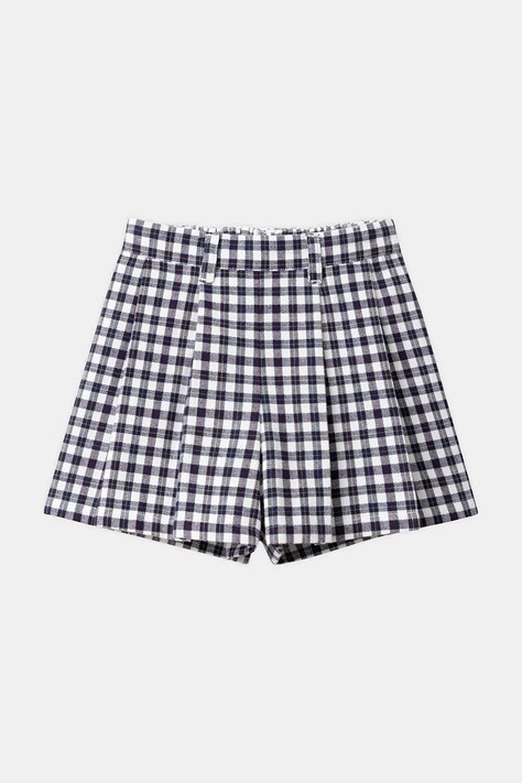 Sergent Major Szorty dziecięce bawełniane granatowe high waist 26H2PF41SHO