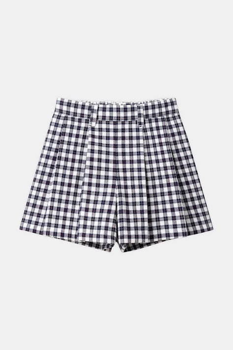 Sergent Major Szorty dziecięce bawełniane granatowe high waist 26H2PF41SHO