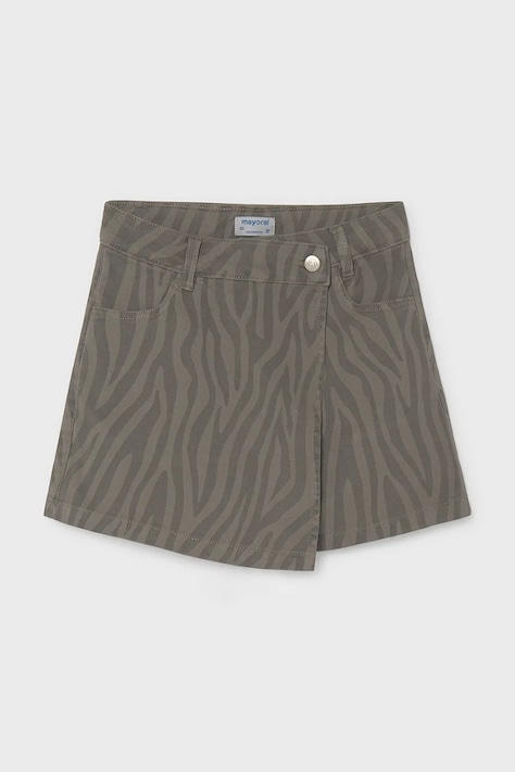 Mayoral pantaloncini per bambini in cotone con elastan marrone regular waist 7934