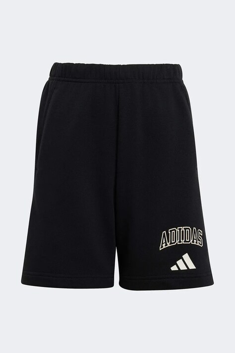 adidas Szorty dresowe dziecięce z bawełną czarne high waist KS5131