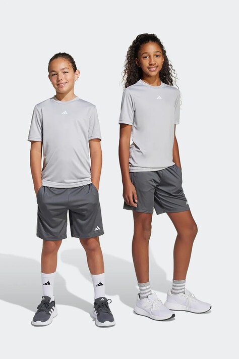 adidas teplákové šortky detské sivé regular waist JC7676