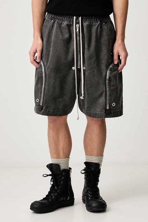 Rick Owens DRKSHDW Bauhaus pantaloni scuți cargo din bumbac pentru bărbați gri regular waist DU02F6389 CVG