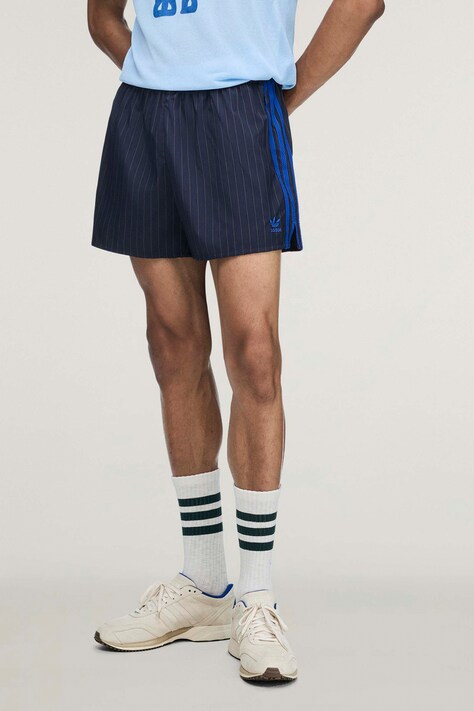 adidas Originals X Wales Bonner kratke hlače za muškarce mornarsko plave spušteni struk HY5020