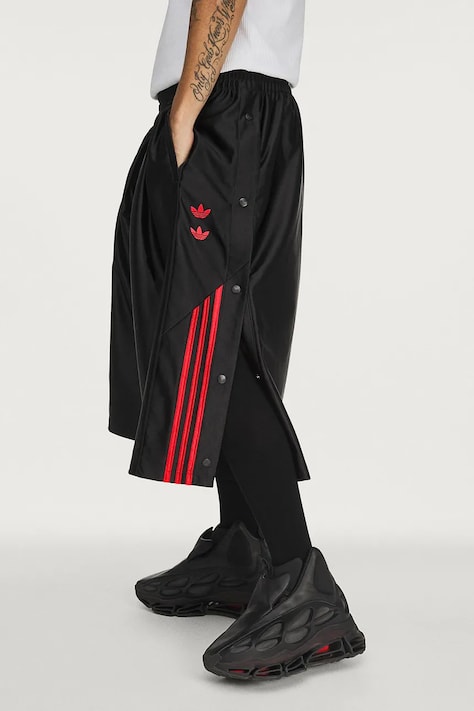 adidas Originals Dazzle Short x Willy Chavarria kratke hlače za muškarce crne spušteni struk KZ3117