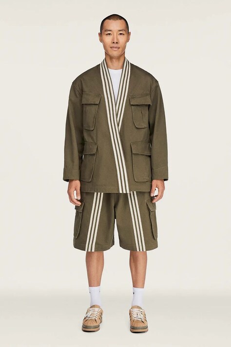 adidas Originals Clot x Edison Chen pantaloni scurți din bumbac pentru bărbați verzi KG4267