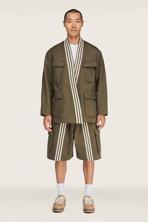 adidas Originals Clot x Edison Chen pantaloni scurți din bumbac pentru bărbați verzi KG4267