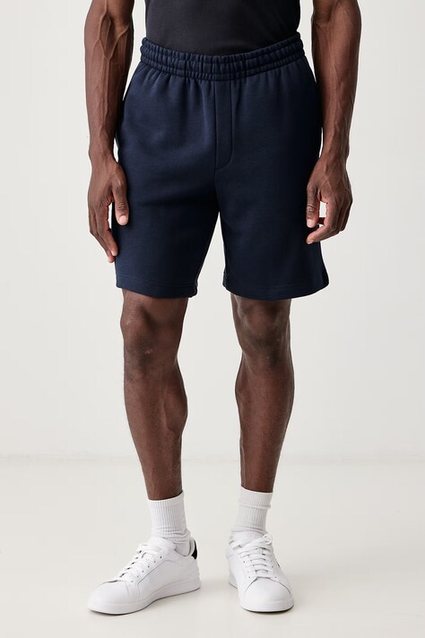 Lacoste Pantaloni scurți de trening pentru bărbați cu bumbac bleumarin regular waist GH8861
