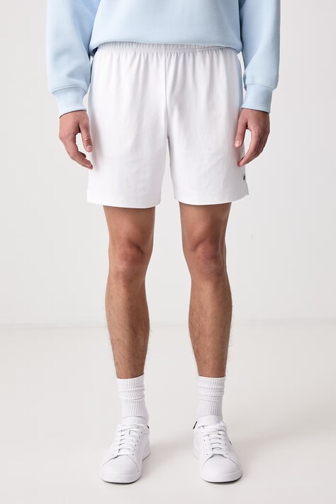 Lacoste Szorty dresowe męskie białe regular waist GH0138