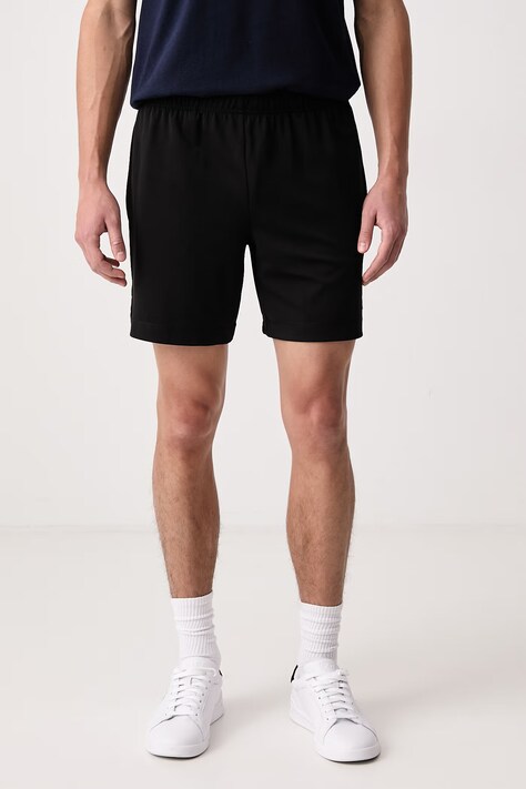 Lacoste Szorty dresowe męskie czarne regular waist GH0138