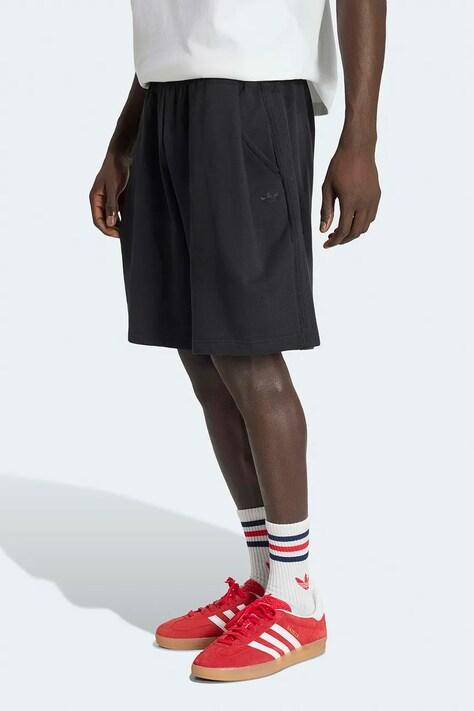 adidas Originals Szorty dresowe męskie bawełniane Essentials czarne regular waist KS4098