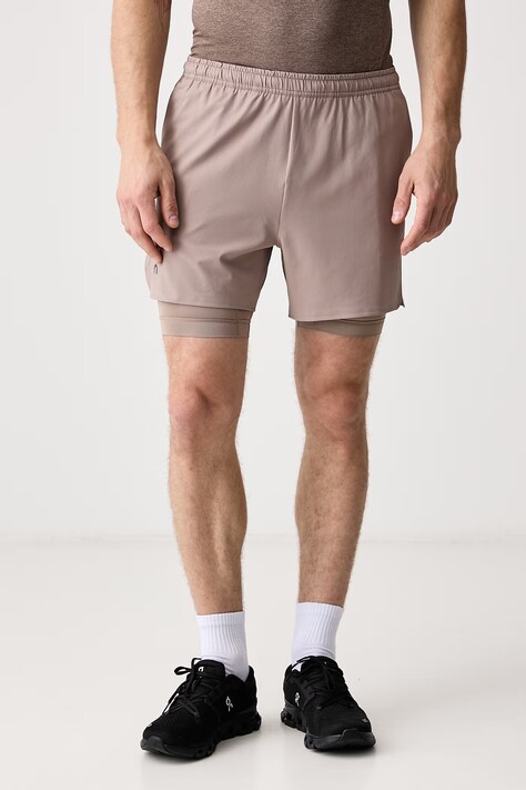 On Szorty sportowe męskie brązowe regular waist 1MG30275013