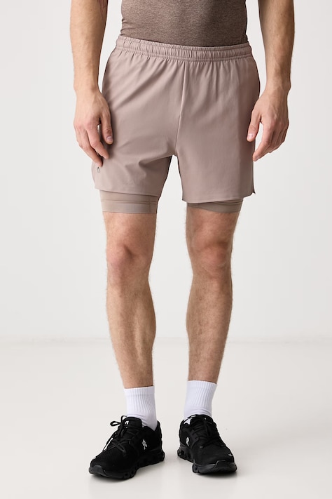 On Szorty sportowe męskie brązowe regular waist 1MG30275013