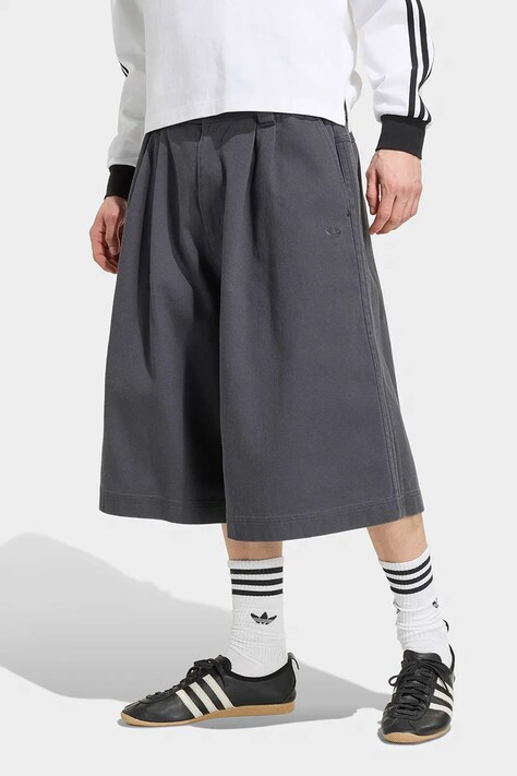 adidas Originals Pleated Jorts шорты из хлопка для мужчин серые regular waist KQ9443