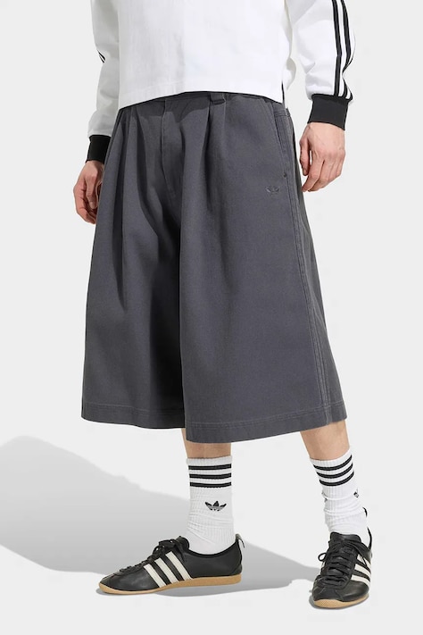 adidas Originals Pleated Jorts шорты из хлопка для мужчин серые regular waist KQ9443