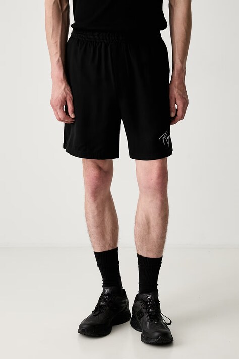 Represent szorty z lyocellu męskie czarne regular waist MLM101201