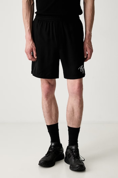 Represent szorty z lyocellu męskie czarne regular waist MLM101201