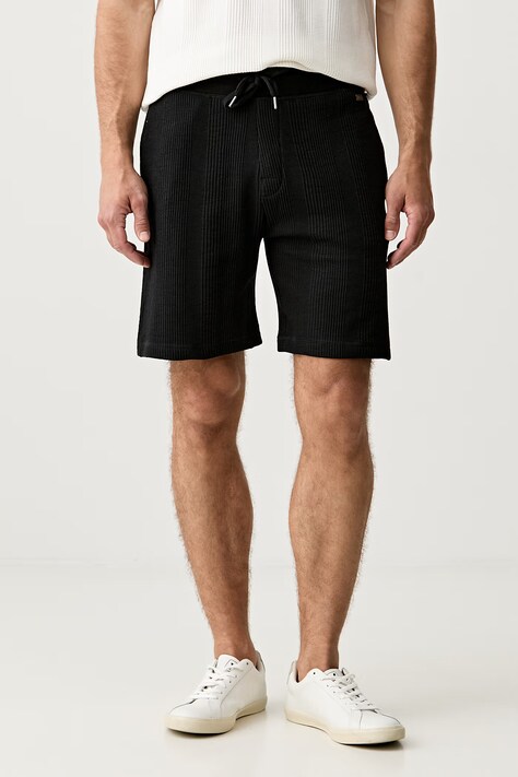 BOSS σορτς lounge ανδρικά με βαμβάκι Structure Shorts μαύρα κανονική 50540581